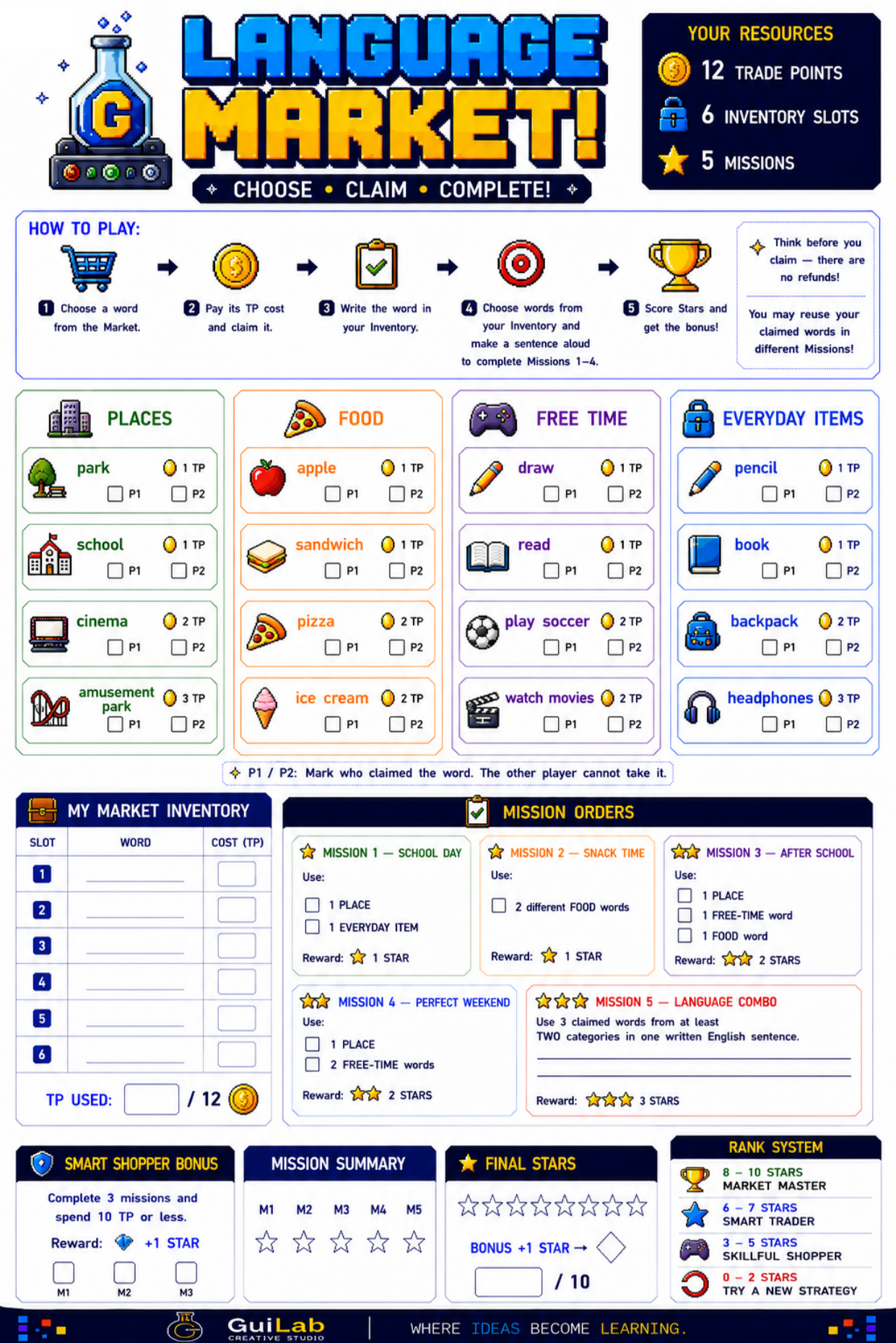 Game Language Market!